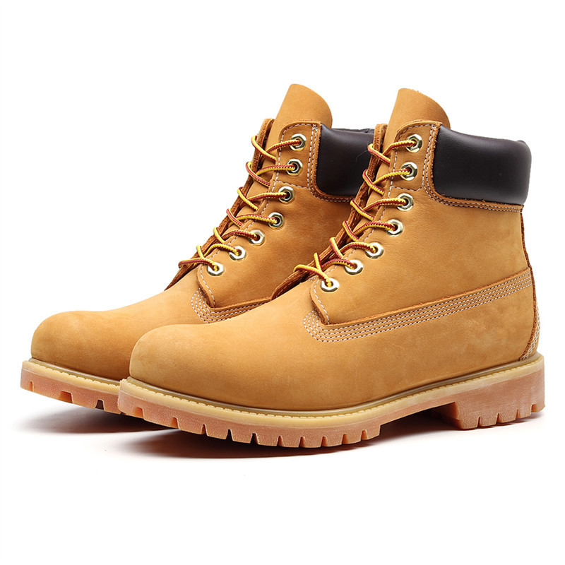 Botas de moto para hombre, zapatos 10061, botas amarillas, botas de nieve de 7 agujeros, botas Martin para mujer DONGWUCAT, antideslizantes, cálidas para exteriores