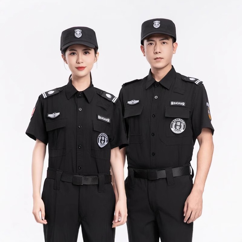 警備作業服 春秋スーツ 財産勤務長袖警備服 夏半袖スーツ 速乾性|undefined