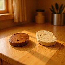 台灯diy配件红木原木色木头底座（边8mm孔，面10mm孔）