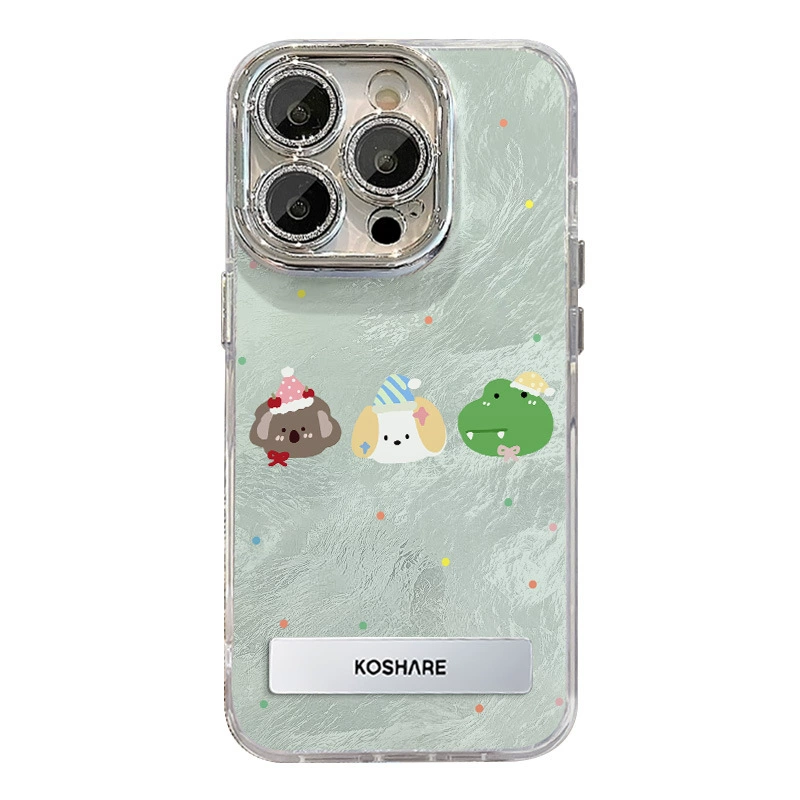 Apple, iPhone 16, совместимый чехол, ободок с маленькими медвежатами, 16 Pro Max, 14, защита от падений