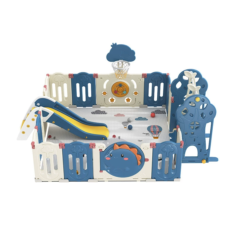 Модульный детский манеж для дома, размеры 155×155–230×190 см, варианты с горкой/качелями/кольцом