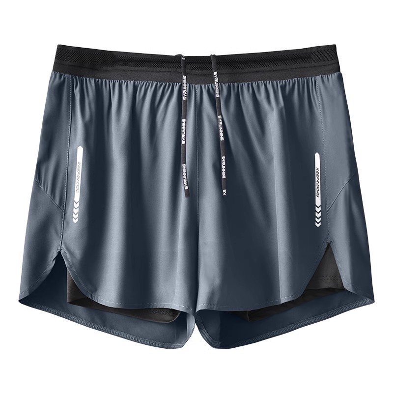 Pantalones cortos de correr para hombres maratón deportivo forrado pista y campo acondicionamiento de tres puntos hielo profesional de verano pantalones de entrenamiento de secado rápido