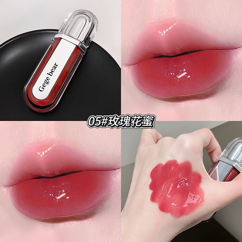 Gege bear agua humidificante, miel labial, pura voluntad, color desnudo, luz acuosa, blanqueamiento y color transfronterizo, esmalte labial para mujeres.