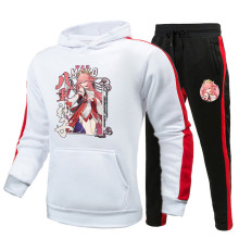 Genshin Impactԭ���������Yae Miko anime hoodieƴɫ�l�����b