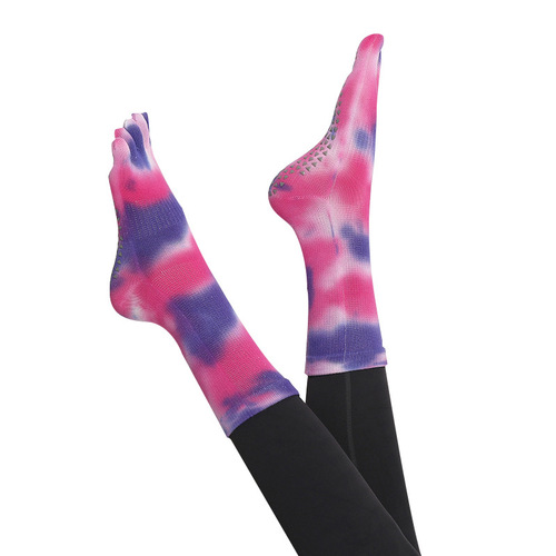 Yoga socks, professional non-slip tie-dye fitness aerobics floor socks, gradient Pilates five-finger sports socks, e-commerce dropshipping