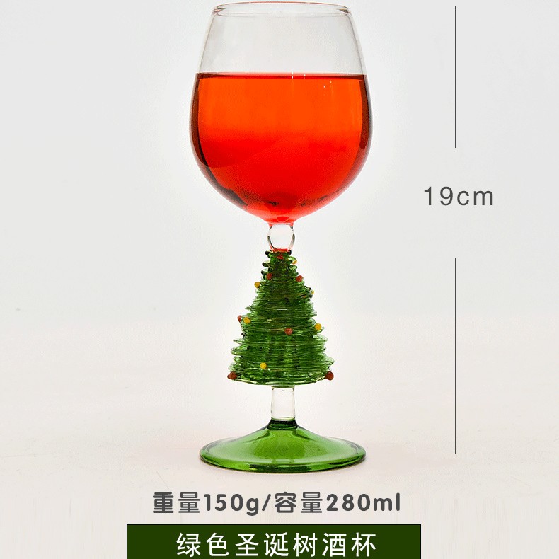 Regalo de Navidad vidrio árbol de Navidad copa de vino copa de champán creativo Año Nuevo copa de Navidad copa de vino