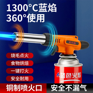 Flame Spray Gun for Roasting Pig Hair, Cassette-Style Handheld Portable Household Gas Canister Baking Flame Igniter