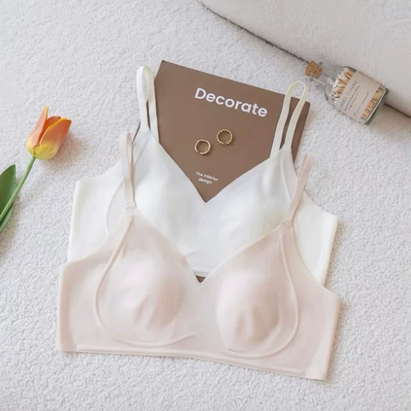 Thin latex underwear, wireless bra, breathable bra top