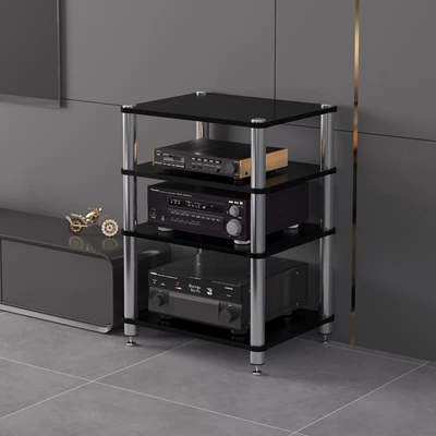 Electric car big tripod, Hifi Amplifier Cabinet, Amplifier Rack - four-layer-conjoined-black