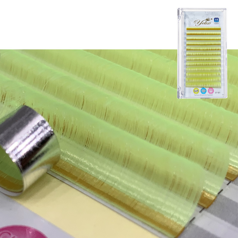 Fábrica transfronteriza un segundo pestañas florecientes coloridas pestañas falsas de gran capacidad en fila de flores injerto pestañas al por mayor