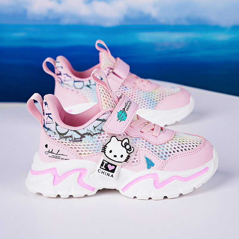 Zapatos para niños y niñas 25 verano nuevo estilo cuero transpirable zapatos resistentes a la suciedad de suela blanda para niños grandes zapatos para correr antideslizantes para niñas