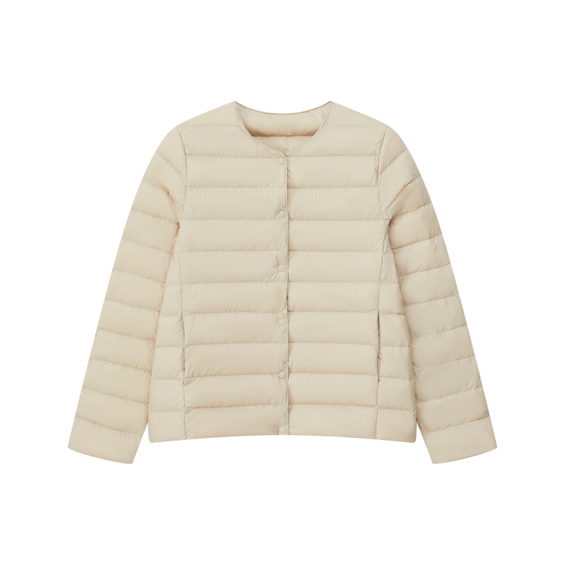 [Samsung 95 Down] Lightweight, versatile down jacket that can be worn as an inner layer or outer layer, available in V-neck and round-neck styles, perfect as a fall/winter outerwear for women