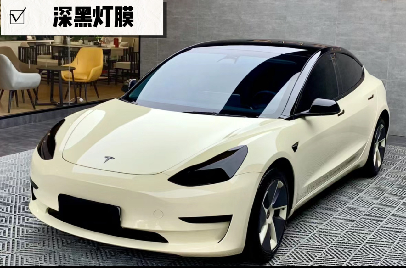 Car Headlight Film Tpu Blackened Light Black Headlight Film Car Light Color Changing Film Protective Film Soft Film Translucent Tail Light Film