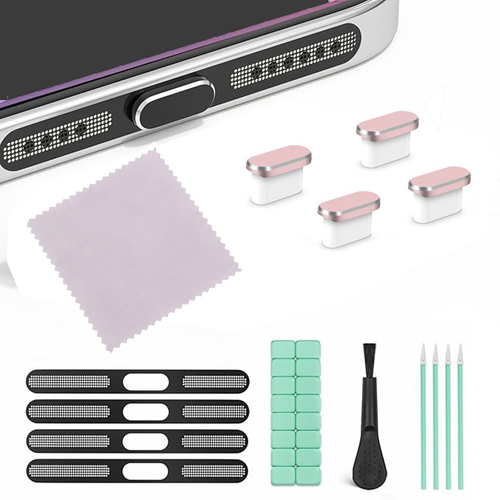 Telefon Toz Koruma Kapağı Seti USB-C Toz Koruma Kapağı iPhone 15/16, 17 için Toz Koruma Temizleme Seti