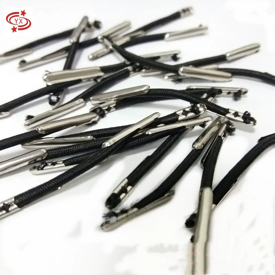 Эластичный шнурок-зажим, аксессуары для шнуров, металлический шнурок, шнурок для одежды, застежка-кнопка, резинка, упаковочный эластичный шнурок, железный шнурок
