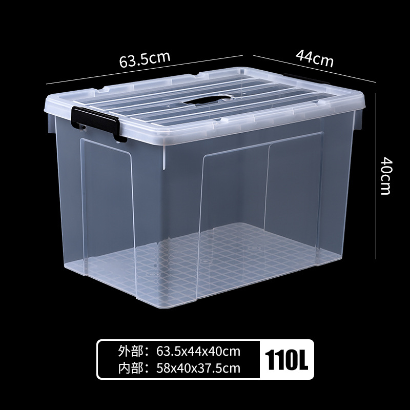 Caja de almacenamiento de plástico Caja de almacenamiento de edredón Caja de almacenamiento de juguetes Caja de almacenamiento de acabado de ropa gruesa transparente portátil al por mayor
