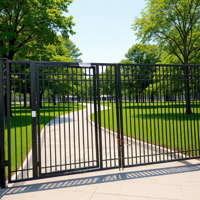 Community Fence Gate Steel Gate House Courtyard Fire Door Renovation and Replacement Property Maintenance Simple Courtyard Wall Gate