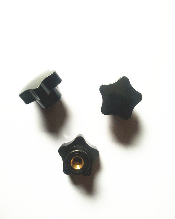 40#五角 梅花 旋钮 手拧 手柄 塑胶头 螺帽 胶头螺母m6/m8/m10