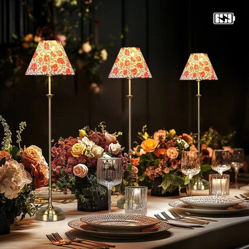 Customized Restaurant Dining Table Retro Patterned Rechargeable Table Lamp, Light Luxury Metal Rod Ambient Light, Cordless Wireless Dining Table Lamp Customized Restaurant Dining Table Retro Patterned Rechargeable Table Lamp, Light Luxury Metal Rod Ambient Light, Cordless Wireless Dining Table Lamp