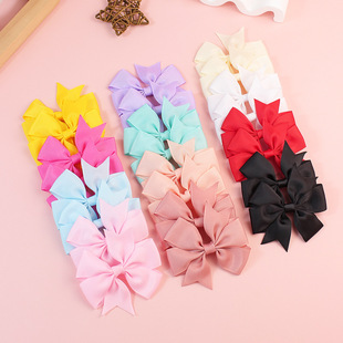 Amazon's Best-Selling Semi-Finished Accessories Baby Swallowtail Hexagonal Knot Accessories Ribbed Ribbon Bow Scene Decoration