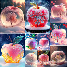 亚马逊跨境外贸新款钻石画手工diy满钻梦幻苹果钻石画家居装饰画