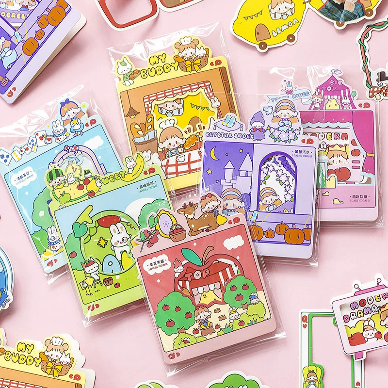 Twilight City Good Dreamful Fairy Series Sticker Handbook Photo Cute Girl Heart Fresh Patch Bag Material