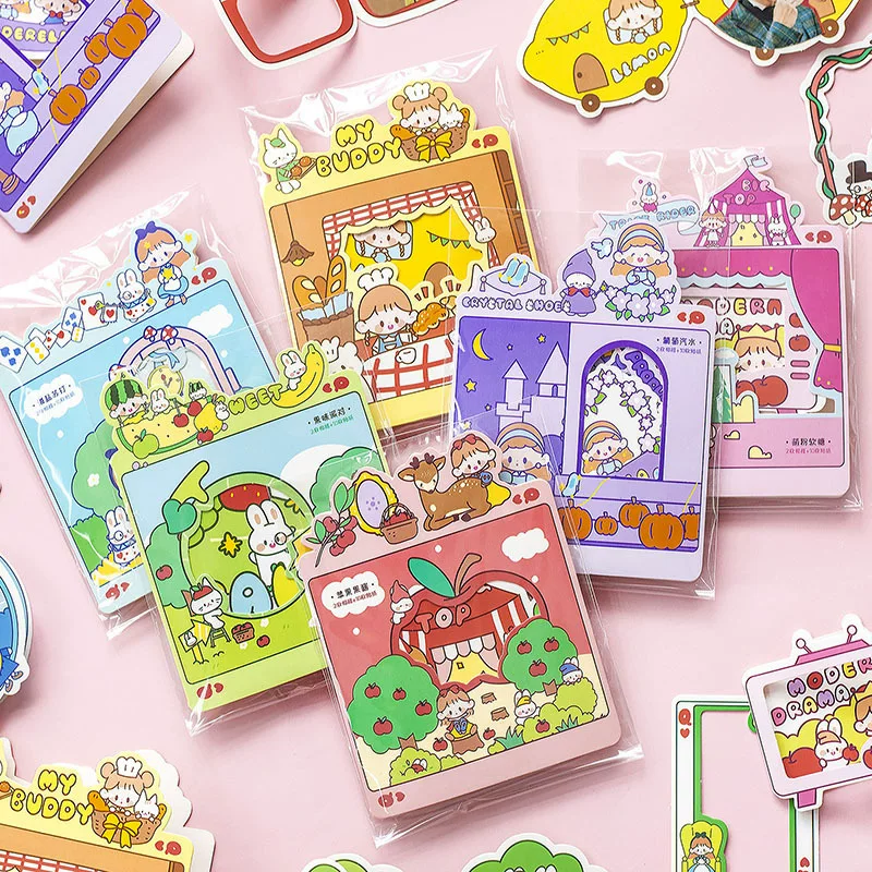 Twilight City Good Dreamful Fairy Series Sticker Handbook Photo Cute Girl Heart Fresh Patch Bag Material