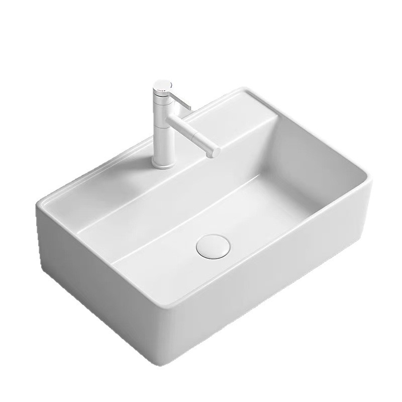 profundizar la mesa lavabo doméstico lavabo único lavabo balcón tamaño de cerámica rectangular tamaño hotel lavabo