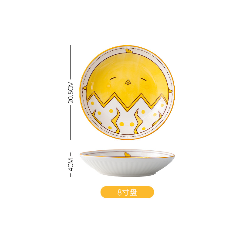 Creativo lindo mascota vajilla de cerámica placa lindo animal hogar mango placa para hornear tazón de arroz comer tazón conjunto