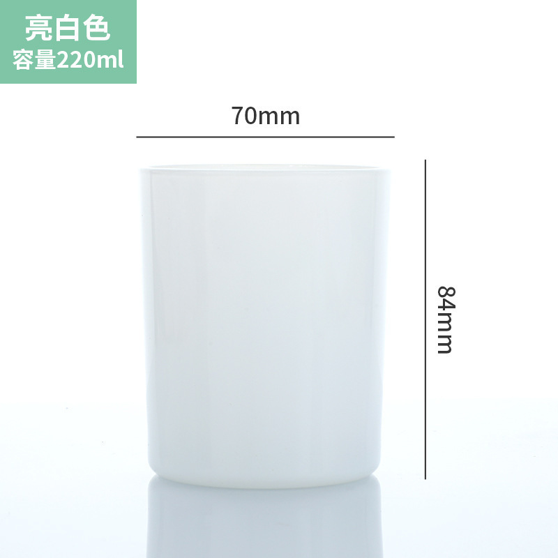 Multi-especificación vidrio vela taza aromaterapia vela tarro vacío taza Hotel fragancia vela titular impresión aerosol color frasco de vidrio
