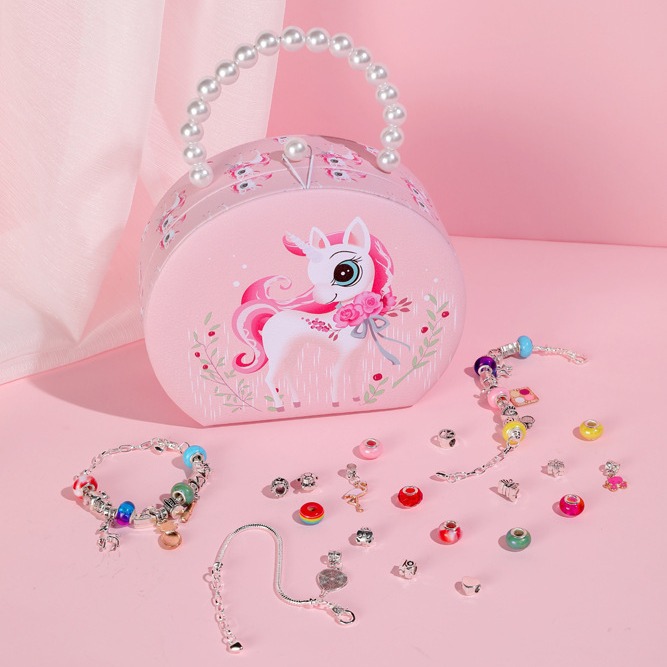 Cross-border DIY children's bead jewelry handmade bracelet set crystal bead accessories educational toy gift gift