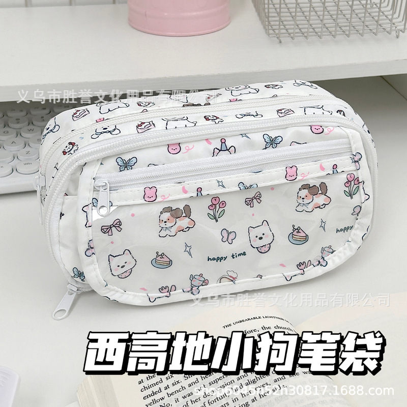 新しいラブブ痛バッグ鉛筆バッグ学生大容量文具バッグ収納袋かわいい多層高価値筆箱|undefined