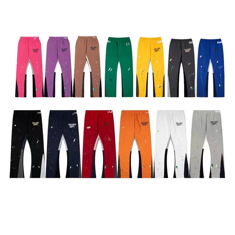 Gallerydept High-Quality Hand-Painted Patchwork Drawstring Sweatpants Casual Men's Trousers Trendy Design Pure Cotton Gallerydept High-Quality Hand-Painted Patchwork Drawstring Sweatpants Casual Men's Trousers Trendy Design Pure Cotton