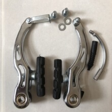 自行车钢v刹车夹器山地车V刹分体刹折叠车V刹通用前后刹车闸圈刹