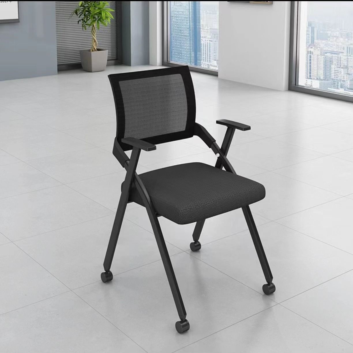 Silla de capacitación directa de fábrica con tablero de mesa, silla de capacitación plegable, silla de oficina, silla de computadora, silla de conferencia plegable image 8