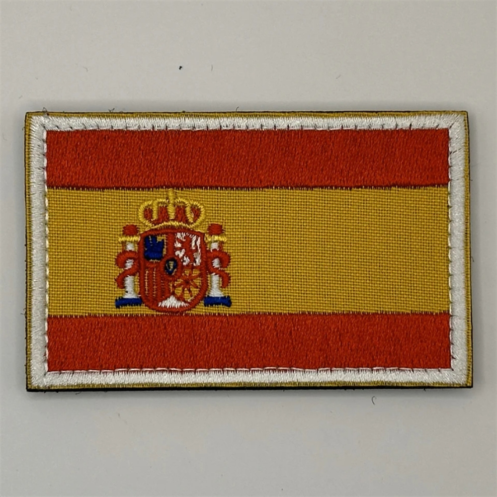 8*5cm魔术贴徽章非洲加纳美国西班牙刺绣布贴背包贴臂章箱包装饰