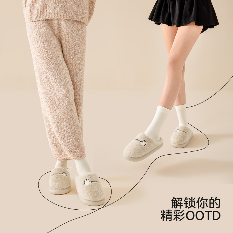 利达妮棉拖鞋女款冬季2025款室内居家保暖毛绒拖鞋抗菌家用男秋冬|undefined