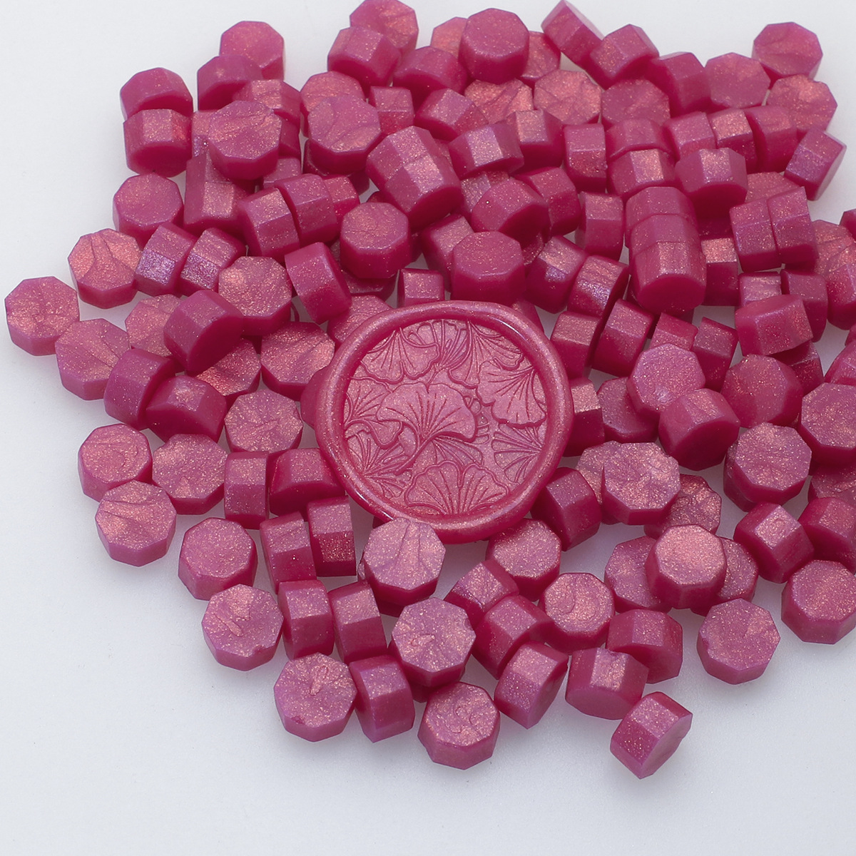 Perlas de cera de sellado octogonales Oucai, 500g, 131 colores, perlas de sellado de cera a granel, colores mixtos, baratas, perladas, una libra.