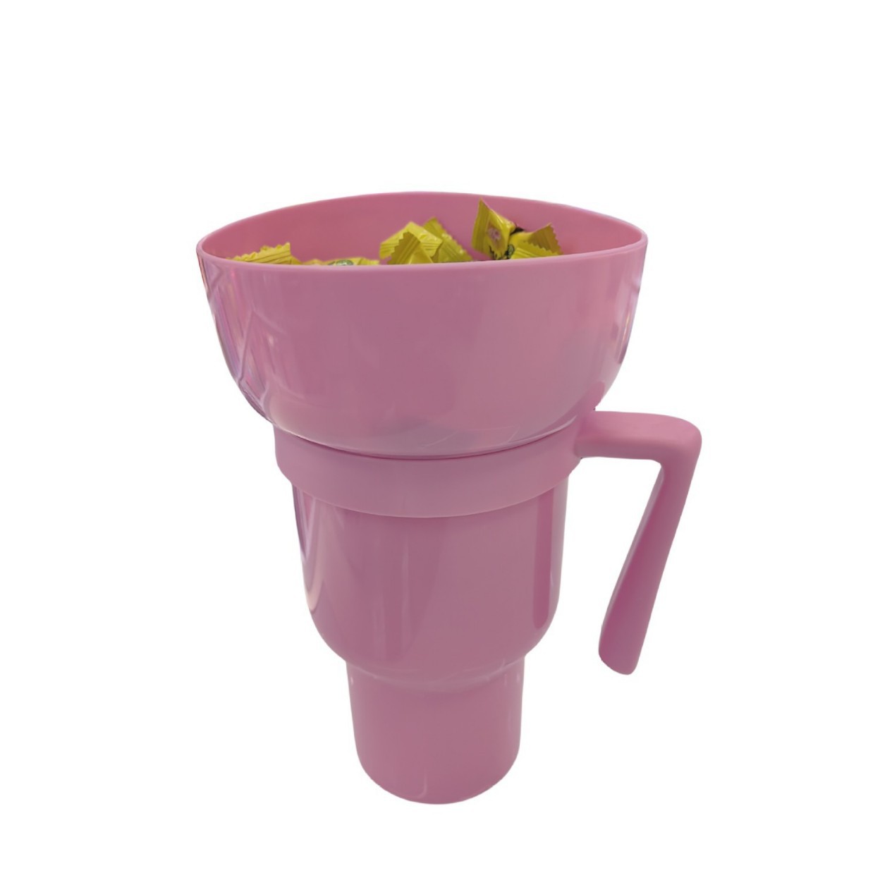 Taza de bebida de palomitas de maíz taza de cola taza de bocadillos taza de palomitas de maíz estadio tumbler taza de paja con mango