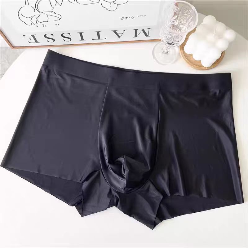 8103 # inventario marca de cola de seda de hielo hombre sin marcas pantalones íntimas ultra delgadas transpirables cuadrangulares pantalones simples de alta calidad