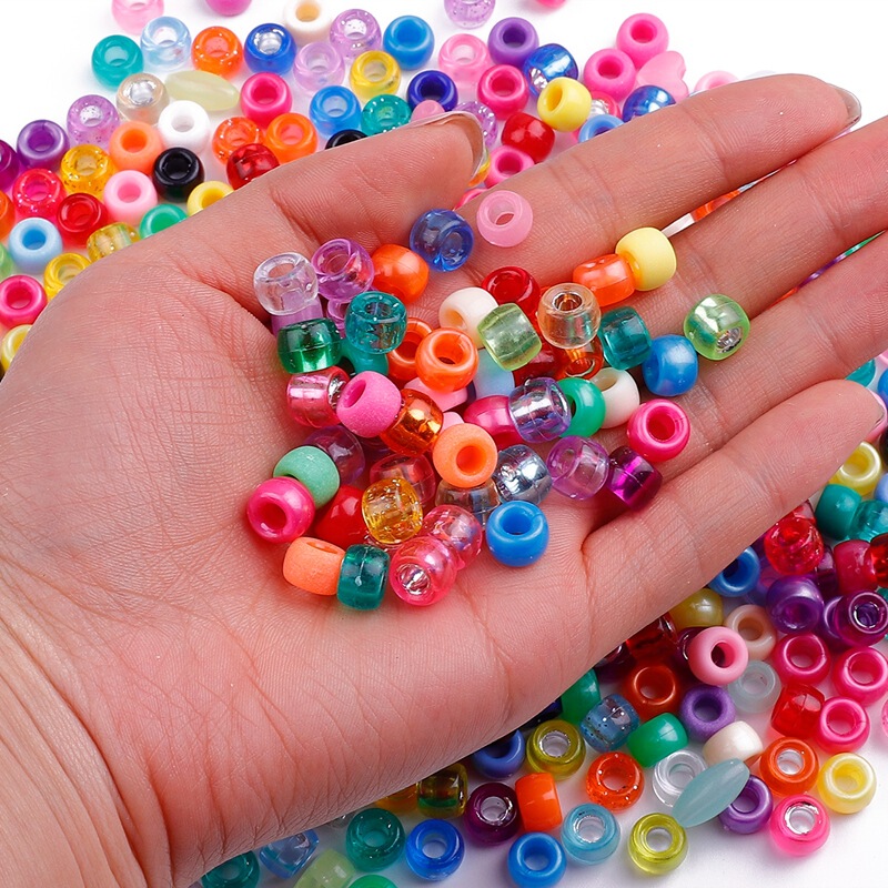 Diy手作りビーズアクセサリー春色アクリル大穴バケツビーズビーズブレスレットネックレスアクセサリー制作材料|undefined
