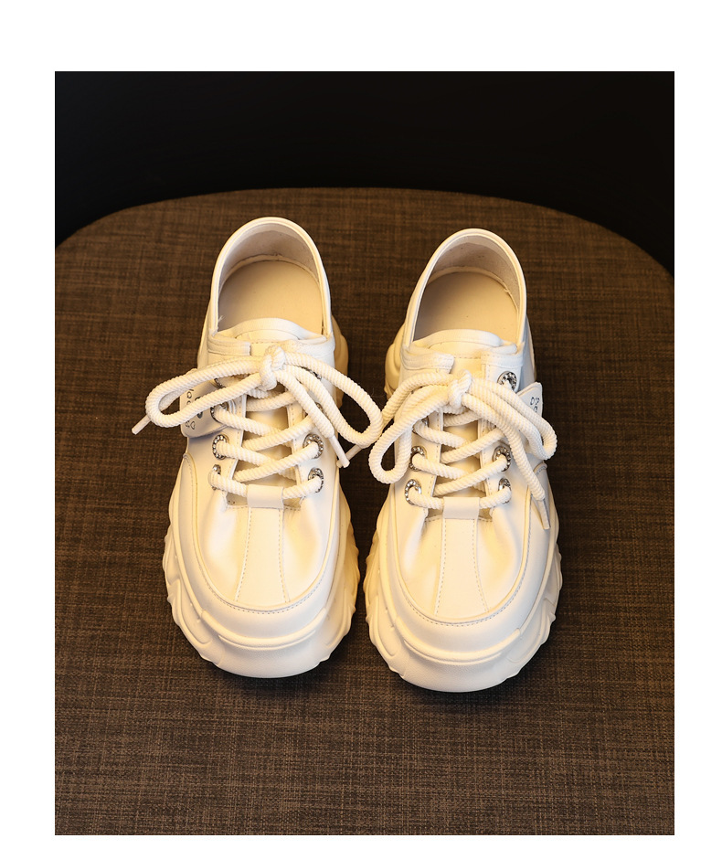 Giày sneaker nữ đế dày tăng chiều cao, form slip-on tiện lợi, đế bánh xốp mềm — màu be chi tiết 19