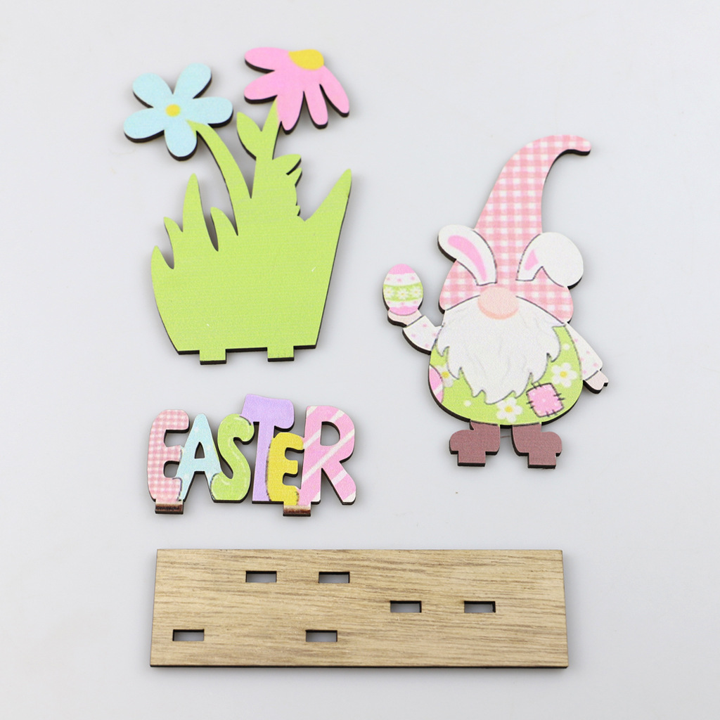 Style Simple Lapin Lettre Fleur Bois Ornements display picture 1