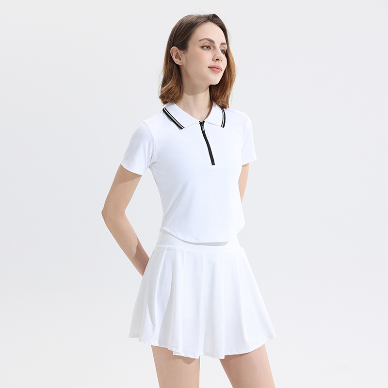 网球服运动套装女羽毛球速干跑步高尔夫球训练服健身房晨跑服夏季|undefined