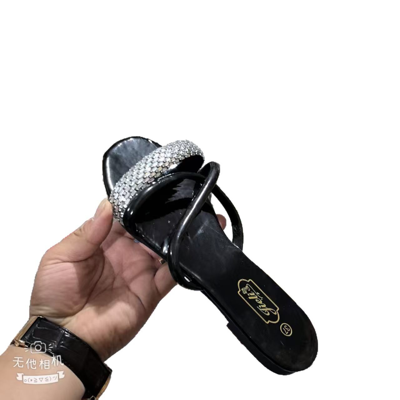 Nuevas zapatillas de dedos abiertos transfronterizos africanos, zapatillas de moda de cabeza cuadrada, zapatillas de verano para mujeres.