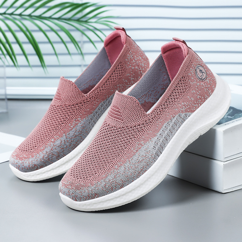 Zapatos de Mujer Nuevos, Transpirables, de Malla, Sin Cordones, Cómodos, Estilo Mamá, Ligeros y Modernos