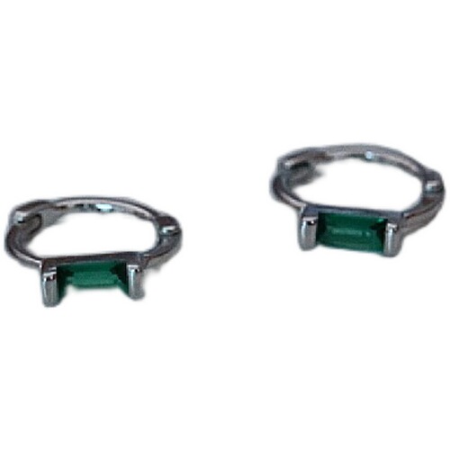 Sleeping without removing emerald cubic stud earrings, simple and elegant, ear bone nourishing ultra mini Japanese style earrings for women