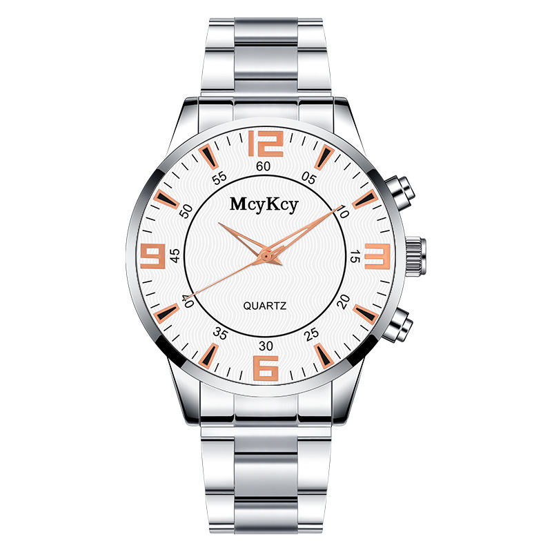 Direct Gift McyKcy Montre à quartz pour homme avec bracelet en acier allié simple_voghion.com