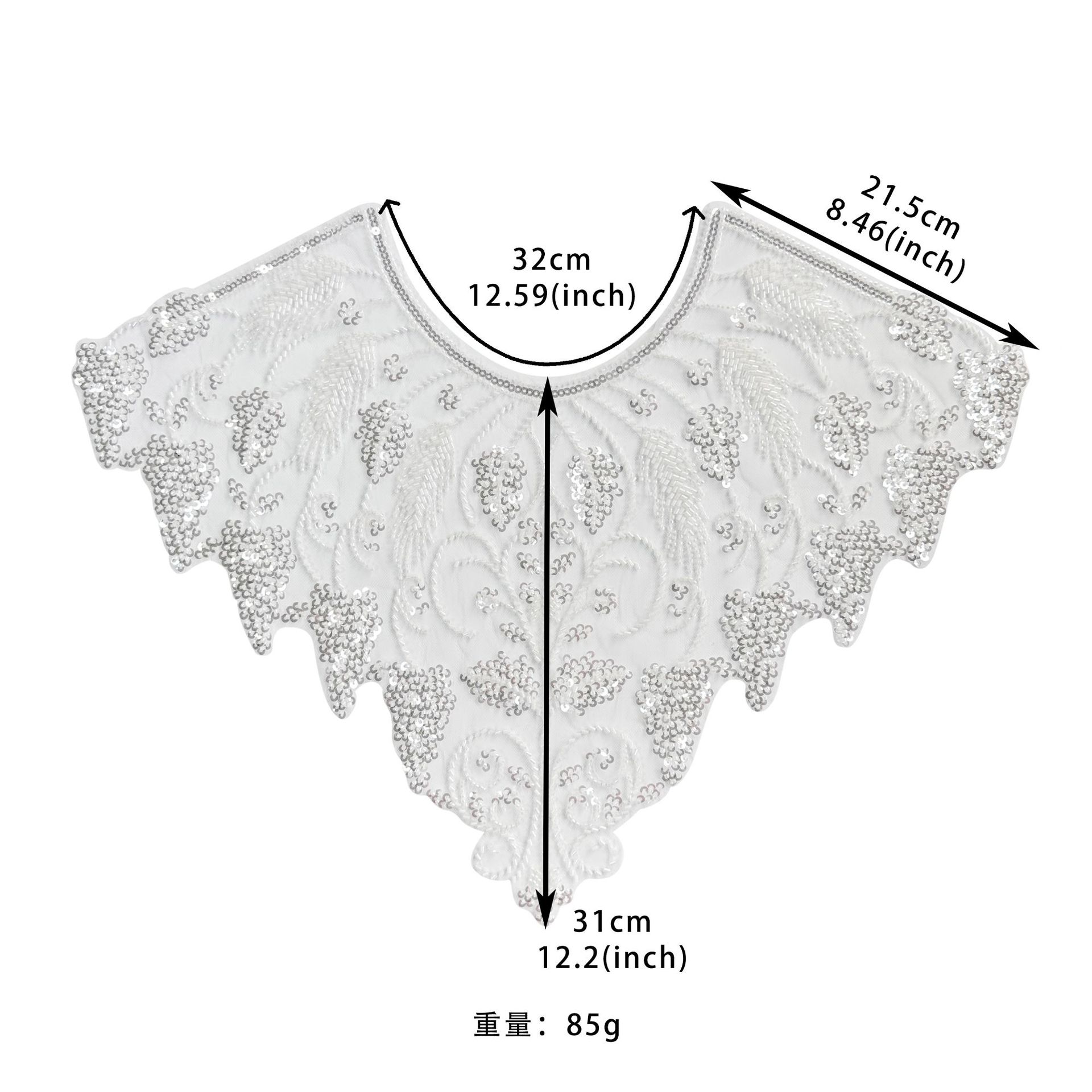 Cuentas doradas bordadas mantel de malla de acoplamiento de encaje vacío vestido de noche espectáculo de escenario al por mayor de alta gama collar falso