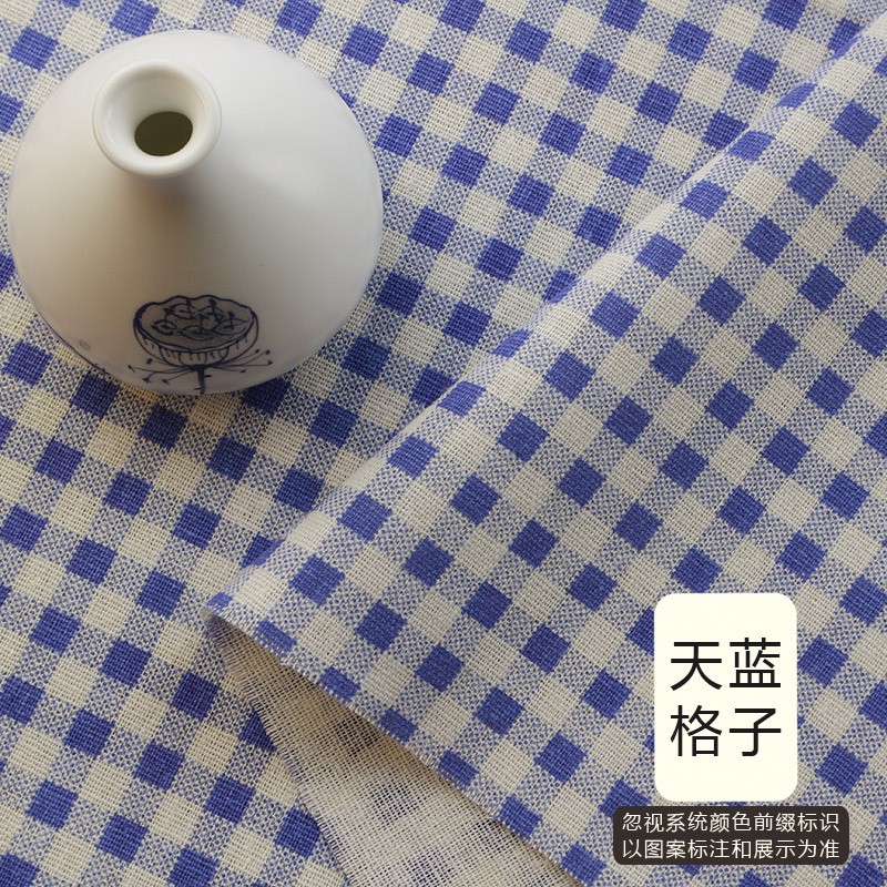 tela de lino de algodón tela de mesa cortina tela de tela de tela sofá tela hecha a mano procesamiento de tela